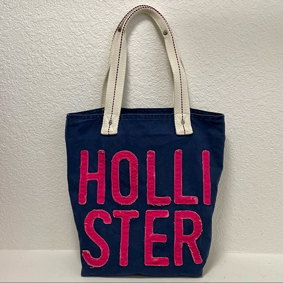 3 HOLLISTER 🌺 Matching Bundle | Hoodie, Long Sleeve Tee | Sz M | & Canvas Tote - Picture 13 of 16